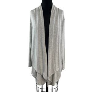 ATHLETA Pranayama Gray Restore Wrap Cardigan Sweater Stretch Drop Shoulder Sz 1X